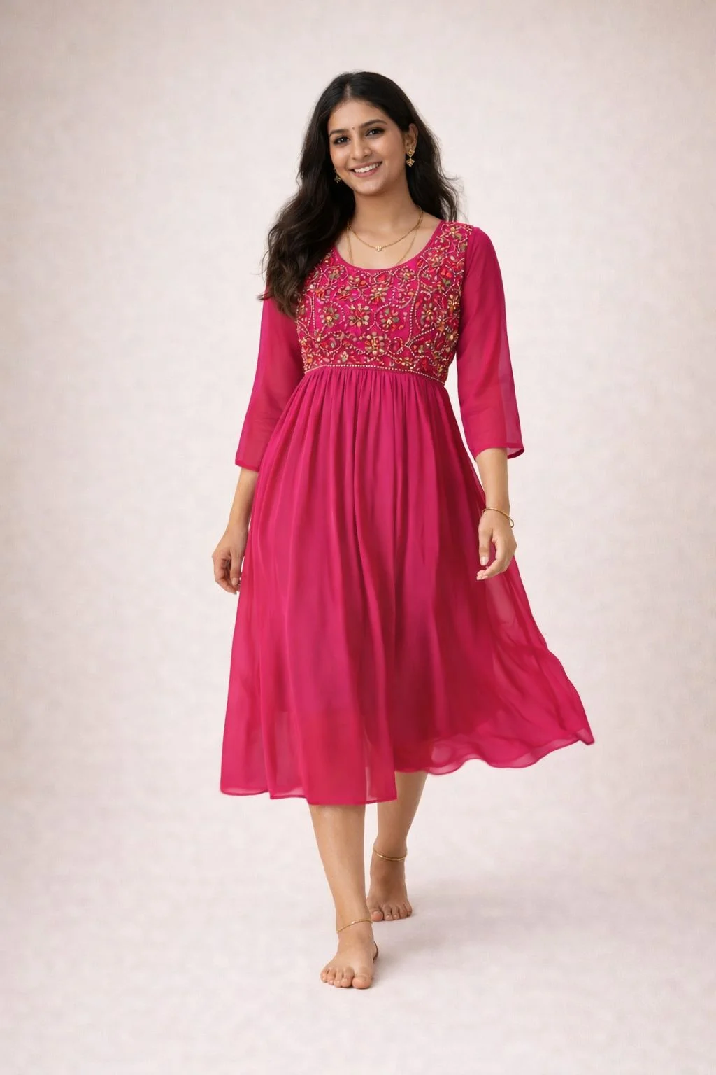 Elegant Embroidered Anarkali Gown for Women